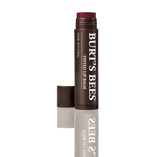 Burt'S Bees Tinted Lip Balm Red Dahlia - 100% Natural With Shea Butter, 1 Tube