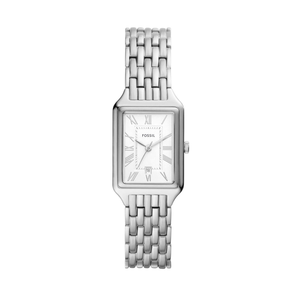 Fossil Women'S Raquel Silver Quartz Stainless Steel Three-Hand Watch Es5221