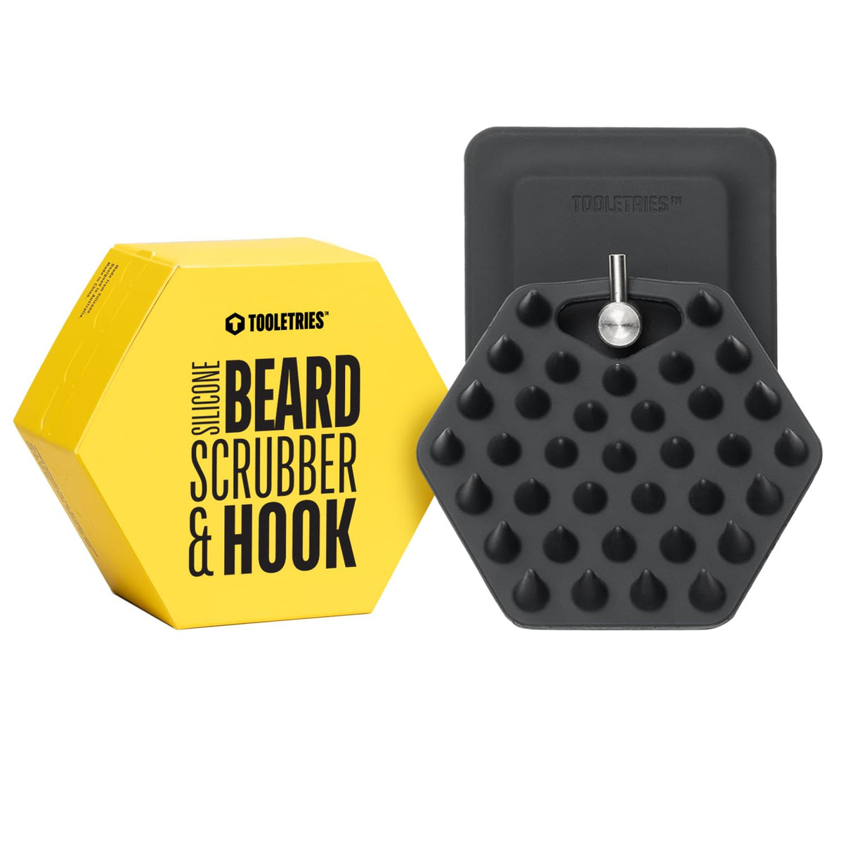 Tooletries Silicone Beard Brush & Exfoliator For Men - Deep Cleans Pores - Charcoal