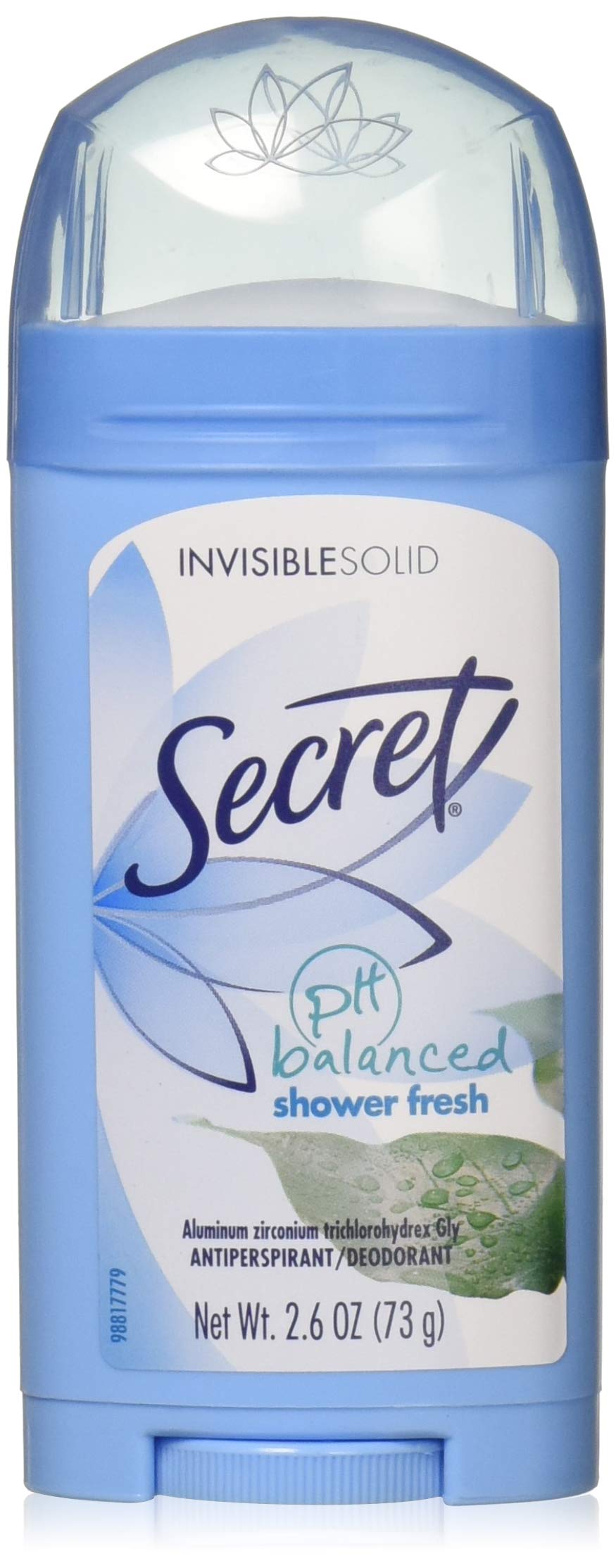 Secret Solid Invisible Shower Fresh Deodorant, 2.6Oz (Pack Of 4) - Blue