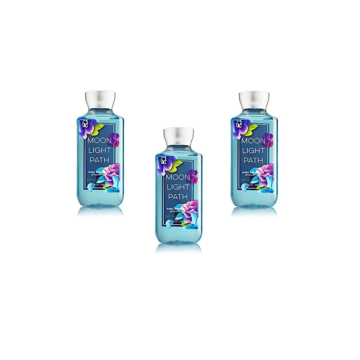 Bath & Body Works Moonlight Path Shower Gel, 10 Fl Oz, Pack Of 3 - Hydrating Body Wash