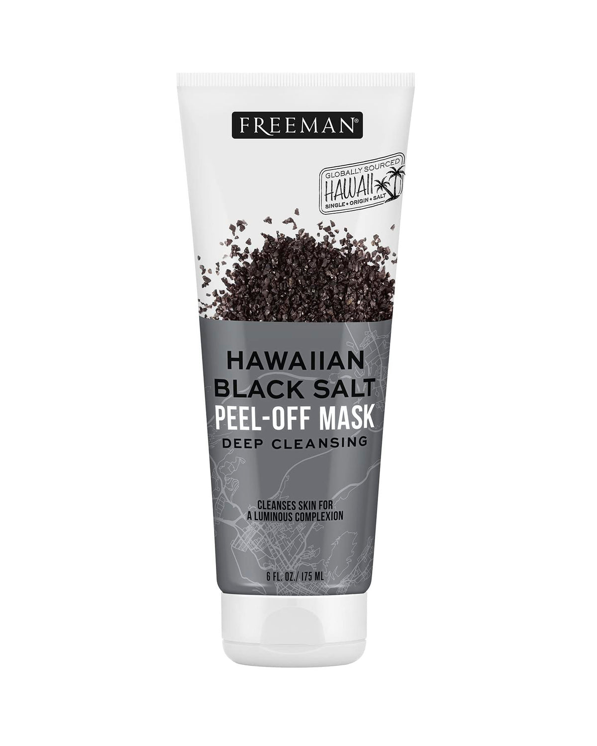 Freeman Hawaiian Black Salt PeelOff Mask Deep Cleansing for Unisex  6 oz Mask