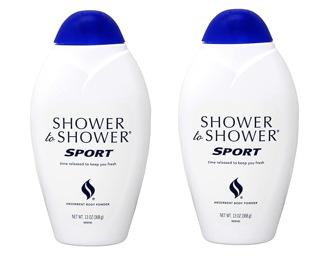 Shower To Shower Powder 13 Oz Sport (2 Pack) - Absorbent Body Powder For Freshness