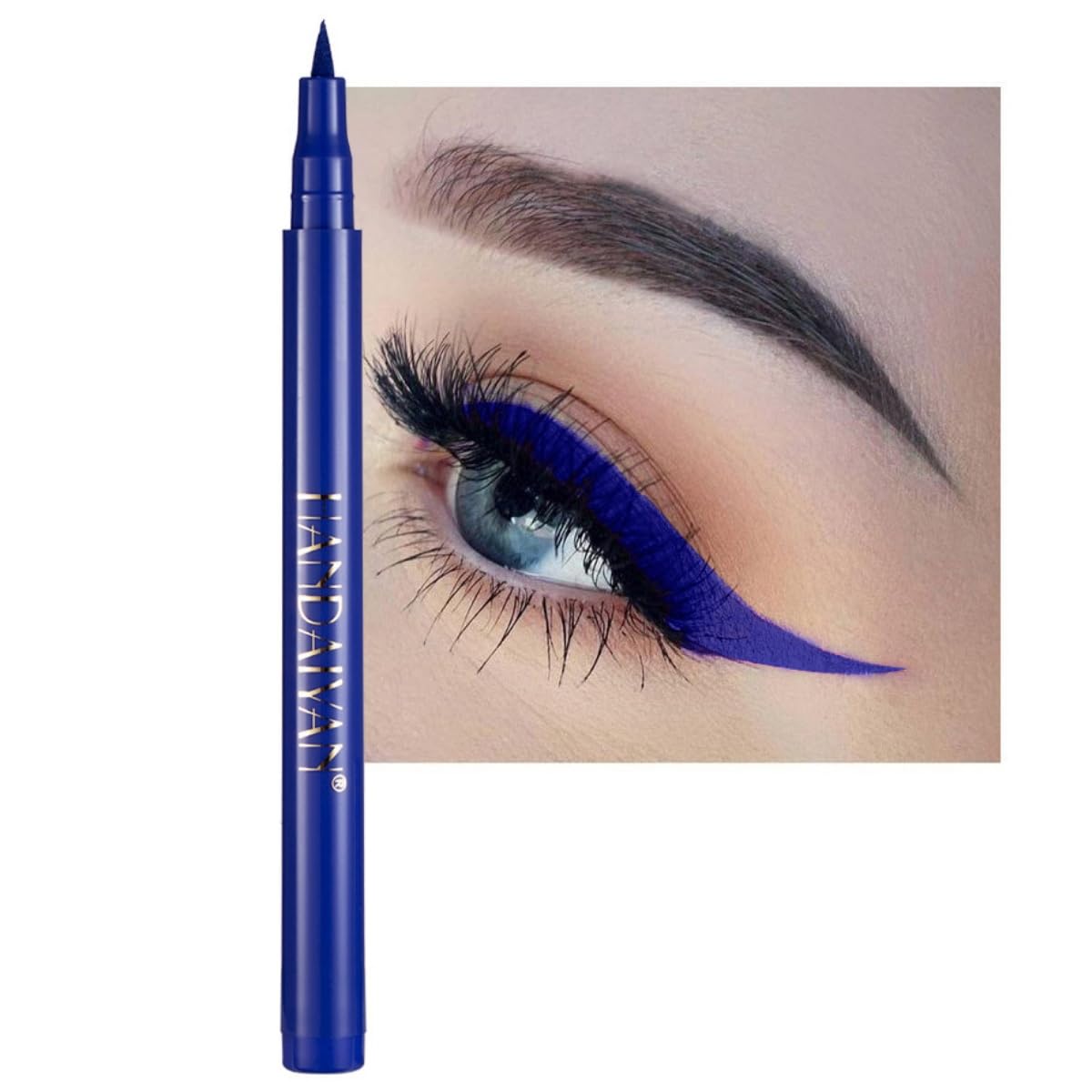 Onarisae Waterproof Liquid Eyeliner - Dark Blue, Smudge-Proof, 0.32 Ounce Eye Liner