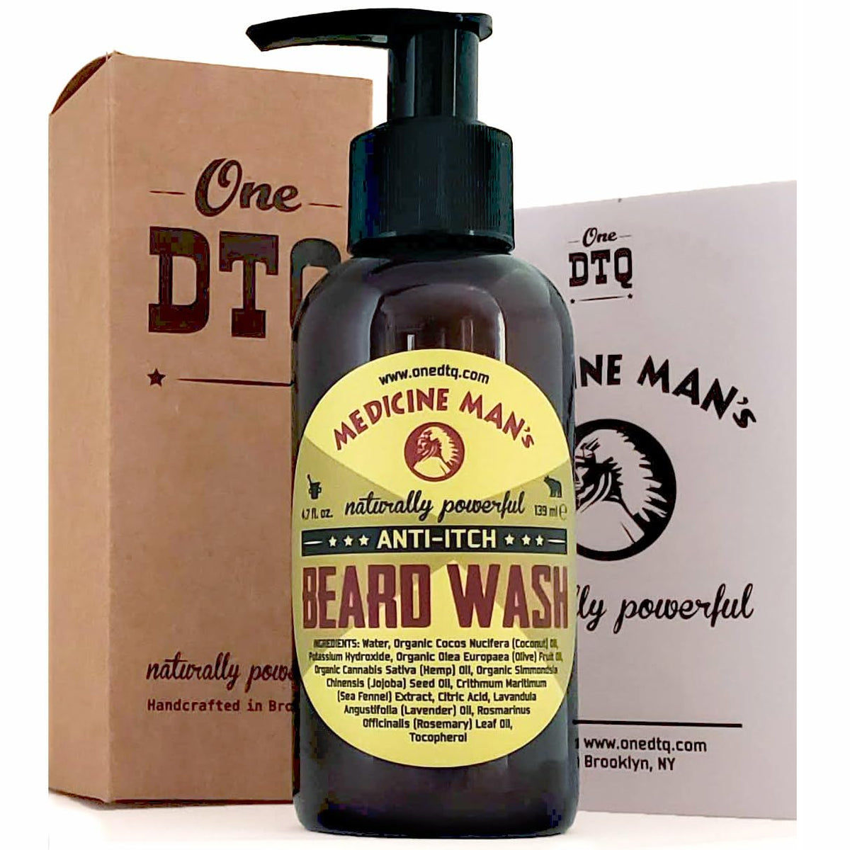 Onedtq Itchy Beard Wash - 4.7 Fl Oz Natural & Organic Healing Oils