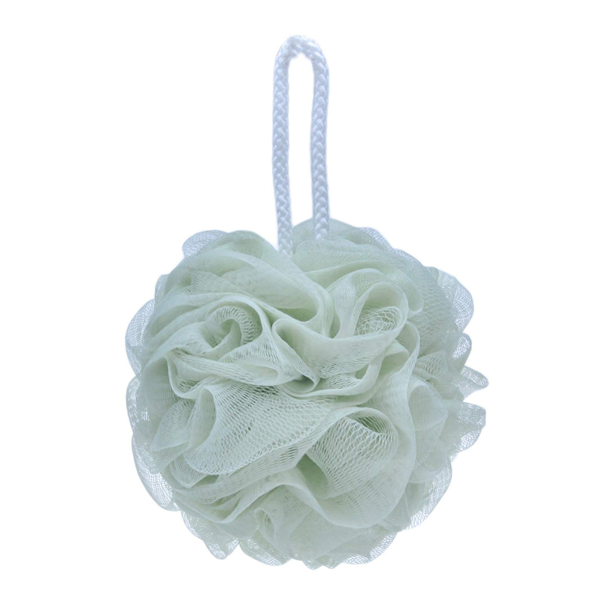 Lissomplume Green Mesh Pouf Bath Sponge - Exfoliating Shower Ball Cleaning Accessory