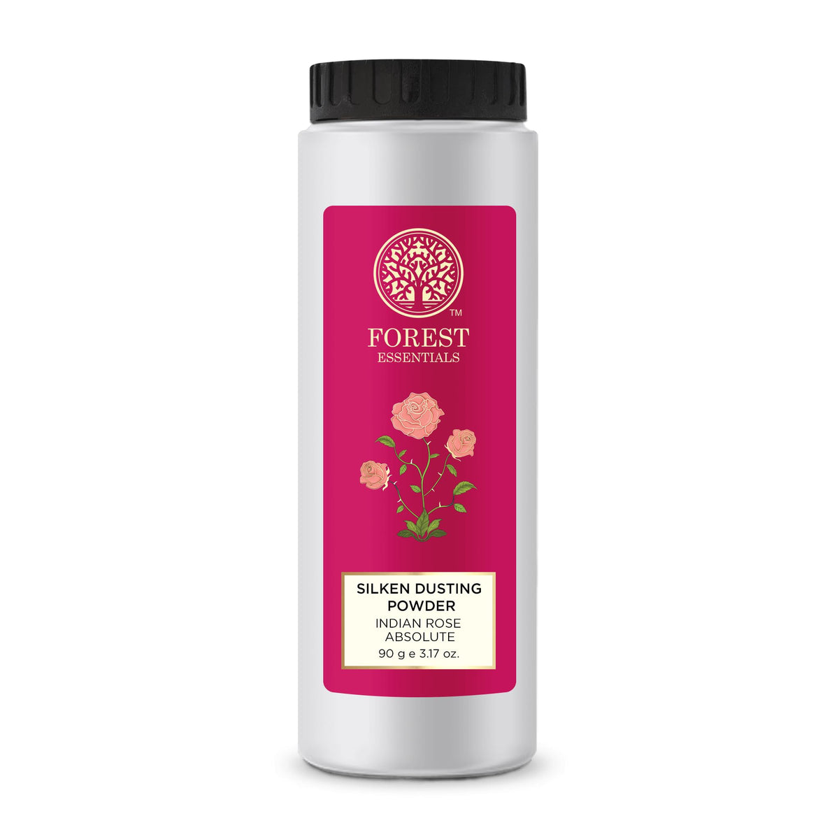 Forest Essentials Silken Dusting Powder, Indian Rose, 100G - Luxurious Body Powder