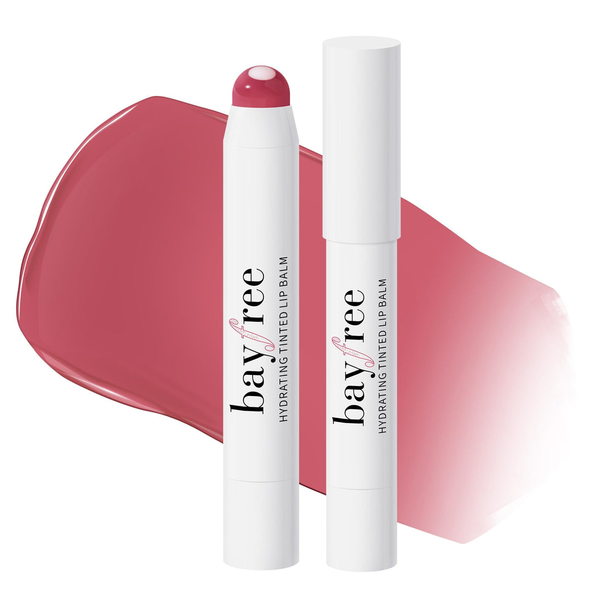 Bayfree Tinted Lip Balm Plumper - Glossy, Lightweight, Moisturizing Jojoba Oil, Shimmer Orchid