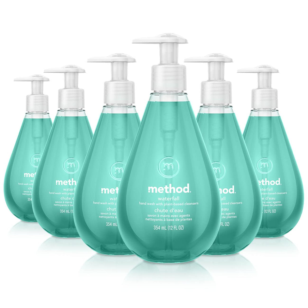 Method Gel Hand Soap, Biodegradable Waterfall Scent, 12 Fl Oz - Pack Of 6