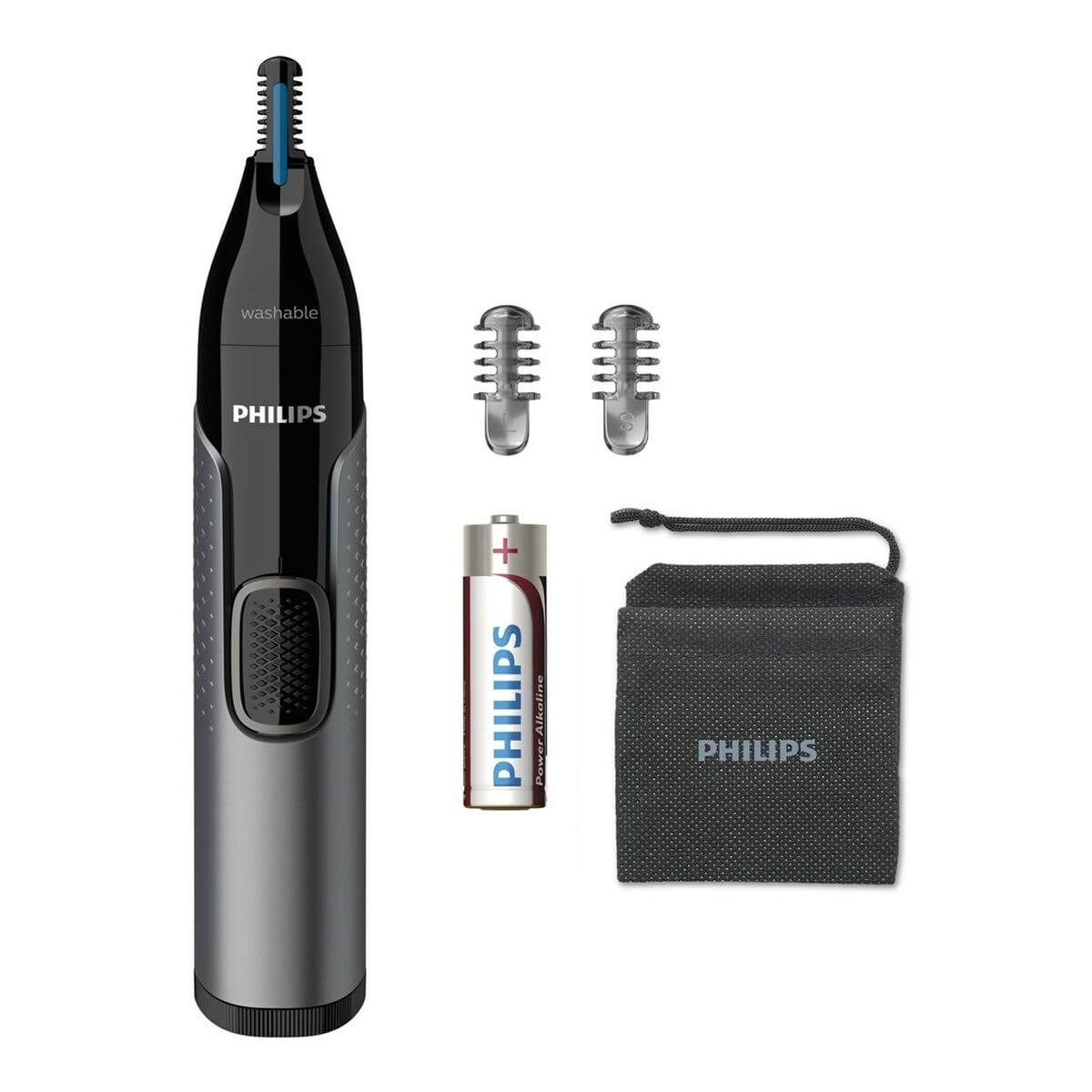 Philips Nose Hair Trimmer Series 3000 - Ear & Eyebrow Trimmer, Showerproof, Battery-Operated