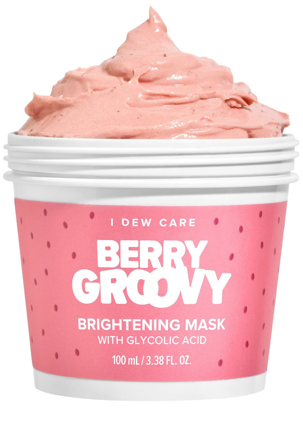 I Dew Care Berry Groovy Wash-Off Face Mask With Glycolic Acid For Dry Skin, 3.38 Oz