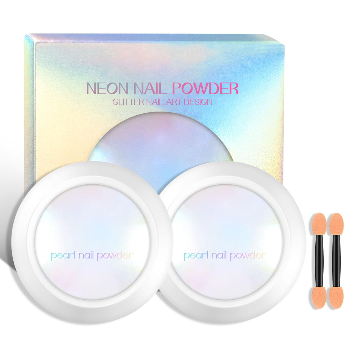 Ownest Mermaid Chrome Nail Powder - 2Pcs Iridescent Shell Pigment for Stunning Manicure