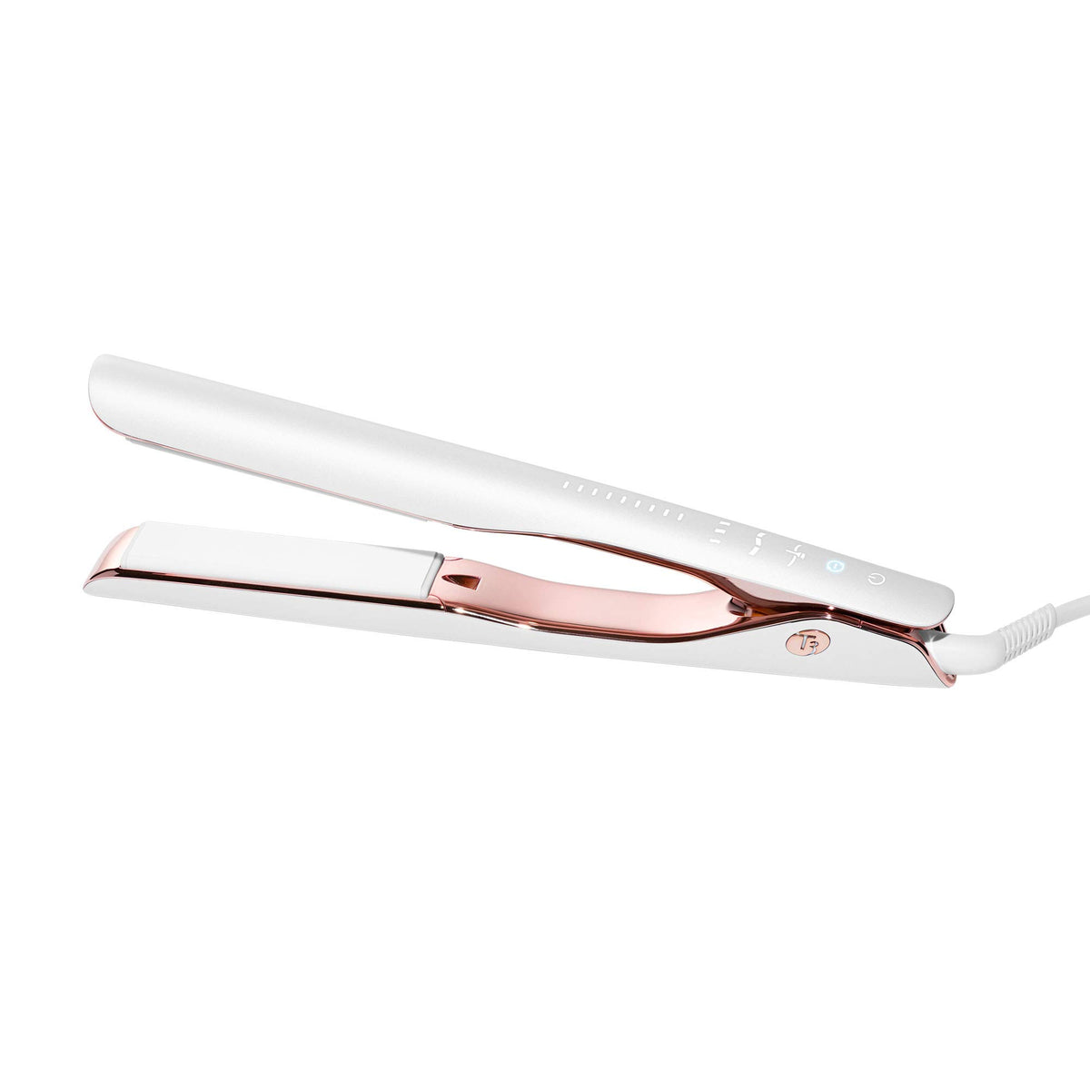 T3 Micro 1” Ceramic Flat Iron With Touch Interface & Heatid Technology - White