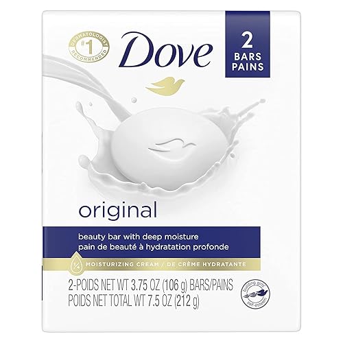 Dove Beauty Bar Gentle Skin Cleanser, Original - 3.75 Oz, 2 Pack, Moisturizing Soap