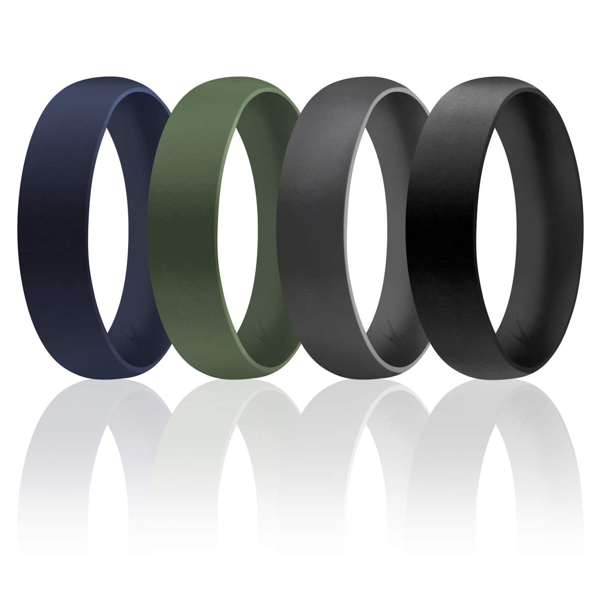 ROQ Silicone Rubber Wedding Ring for Men  Women  Comfort Fit  Men  Womens Wedding Band  Breathable Rubber Engagement Band  6m