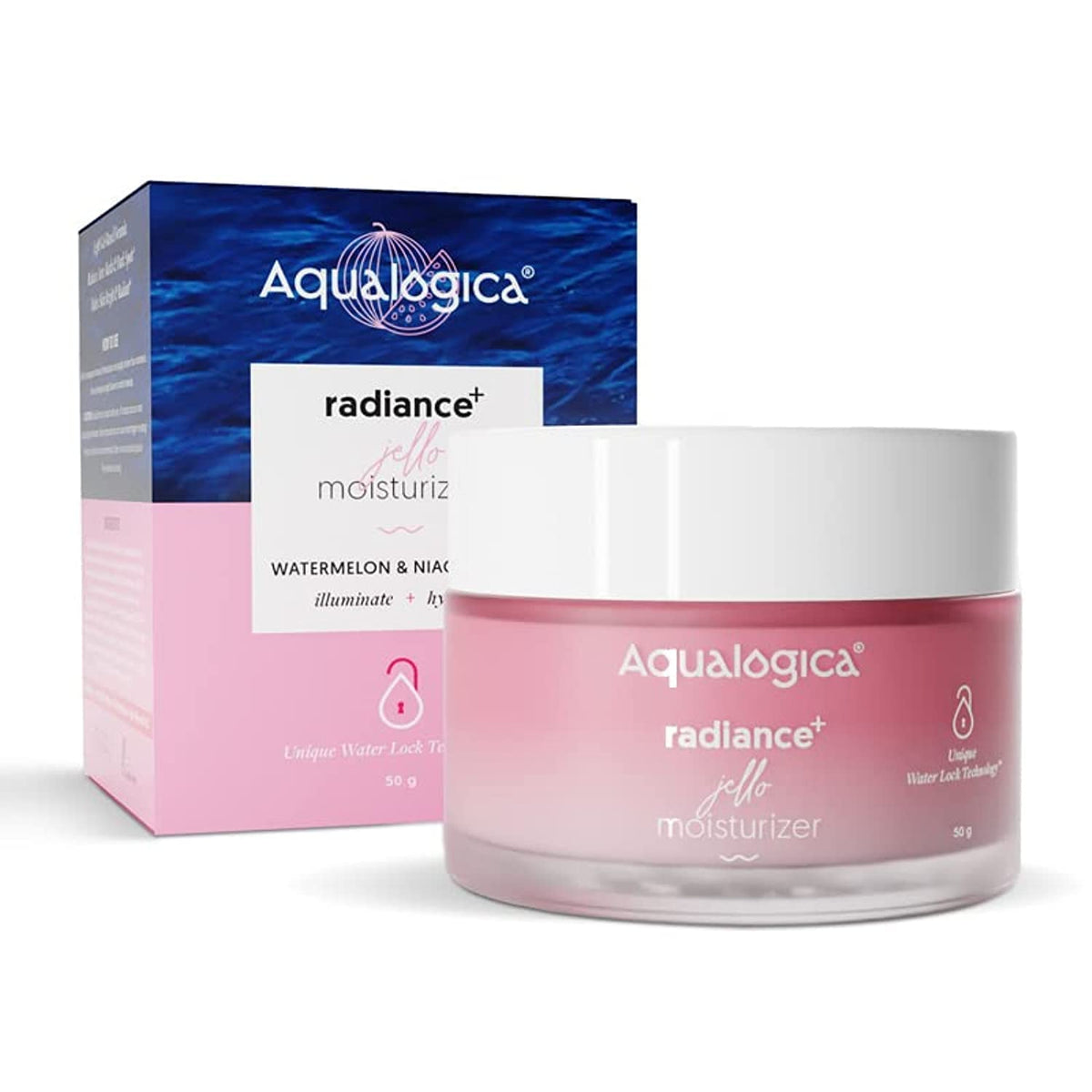 Aqualogica Radiance+ Jello Moisturizer | Watermelon & Niacinamide | 1.76 Oz For All Skin