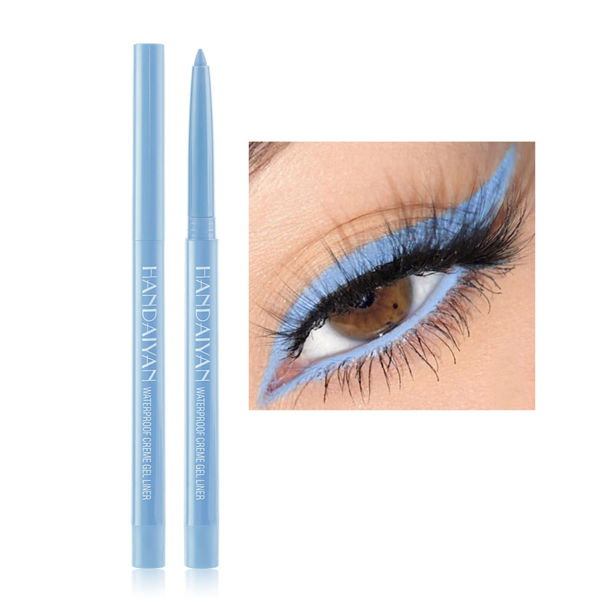 Kyannkara Waterproof Neon Eyeliner Pencil - Pigmented Matte Glitter, Smudgeproof, Long Lasting (Y08)