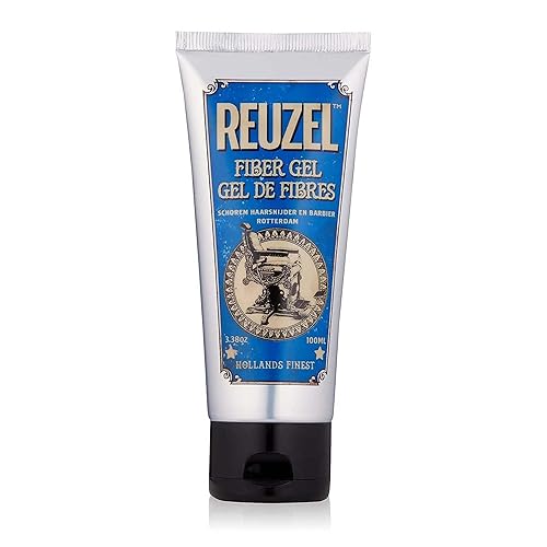 Reuzel Fiber Gel For Men - Alcohol-Free, Firm Hold, Non-Sticky, 3.38 Oz - Subtle Rum S