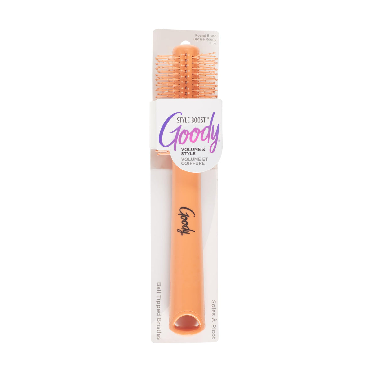 Goody Style Boost Round Brush, 21 Mm, Coral - Adds Volume & Lift, Perfect For Fine Hair