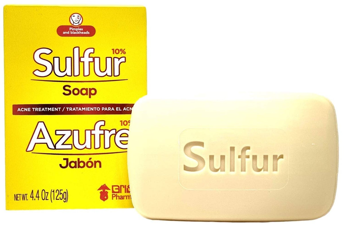 Biosulfur Sulfur Acne Treatment Soap, 4.4 Oz Bar With Lanolin For Clear Skin