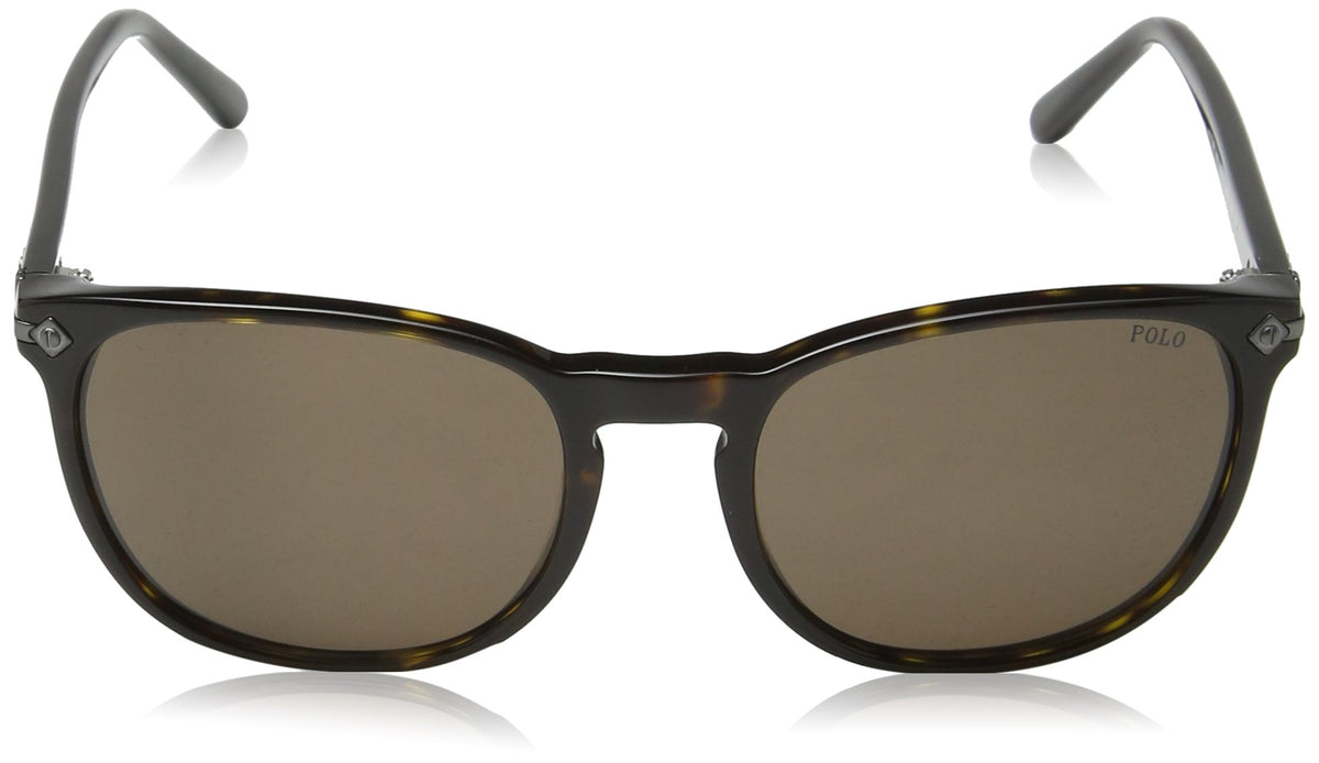 Polo Ralph Lauren Mens Ph4107 Round Sunglasses, Shiny Dark Havana, 53Mm