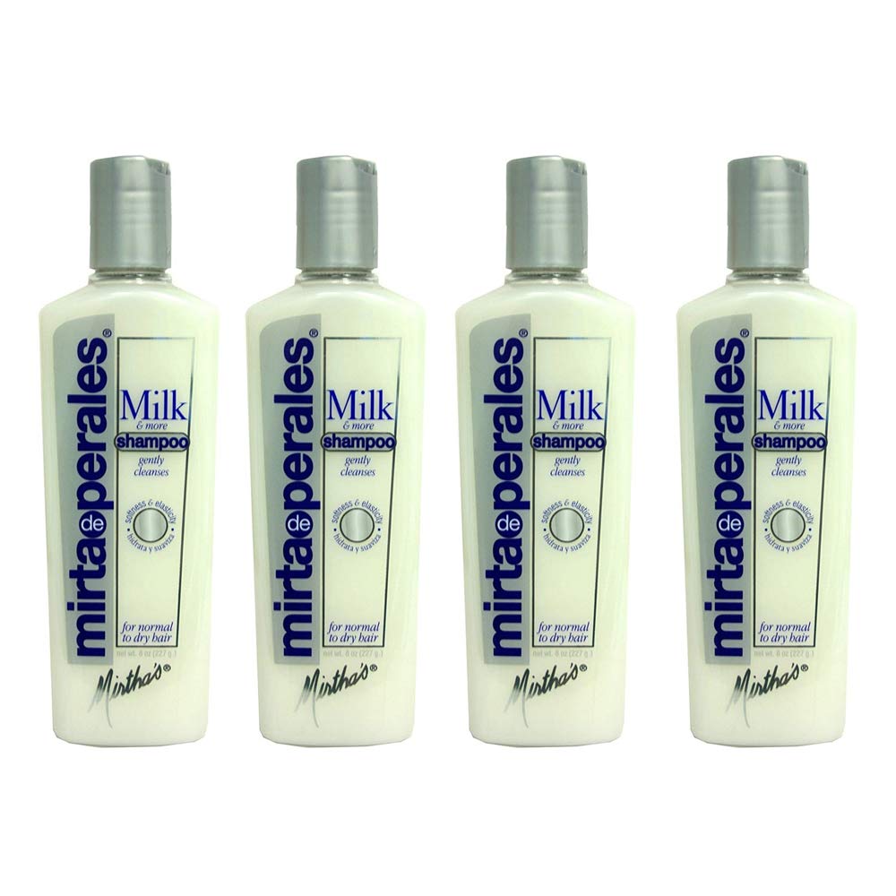 Mirta De Perales Milk Shampoo, 8 Oz - Pack Of 4, Nourishing & Moisturizing Hair Care