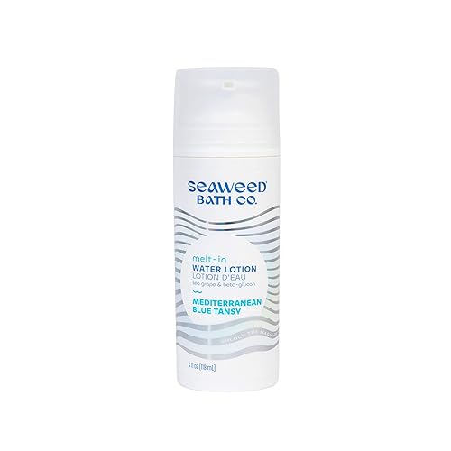 The Seaweed Bath Co. Melt-In Water Lotion, Mediterranean Blue Tansy, 4 Fl Oz, Sustainably Harvested