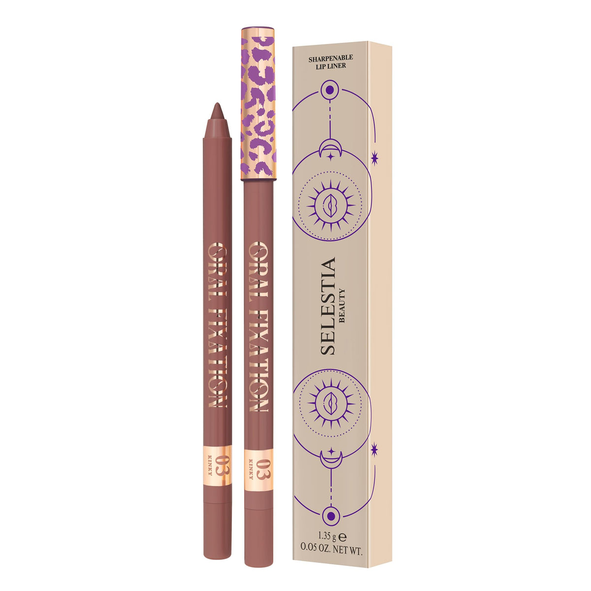 Selestia Beauty Lip Liner - Long-Lasting Waterproof Pencil In Kinky For Precision Application