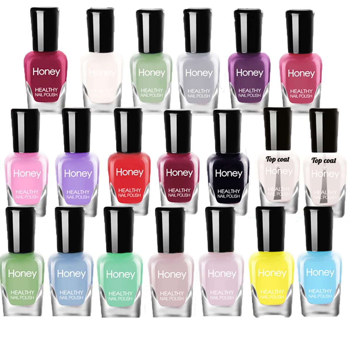 Tophany Non Toxic Nail Polish Set - Easy Peel Off, Fast Dry, Eco-Friendly, 20 Bottles