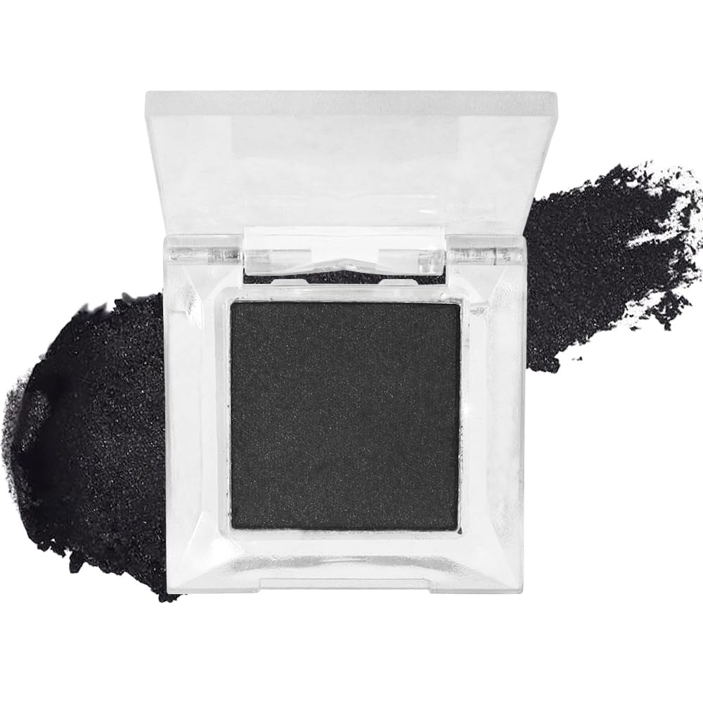 Cakaila Matte Black Eyeshadow - High Pigment, Longwear Waterproof, Blendable Single Shadow