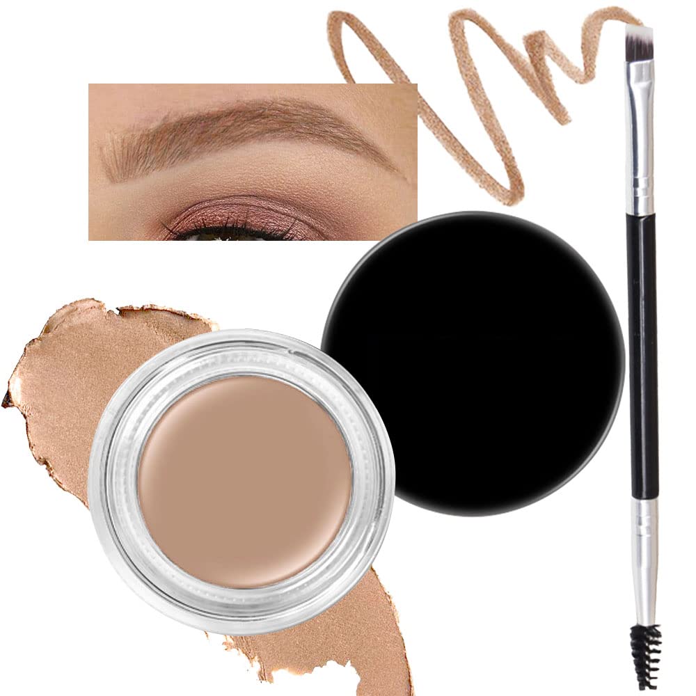 Evpct 2Pcs Blonde Eyebrow Pomade Kit With Dual-Ended Brush, Waterproof Styling Gel & Pencil