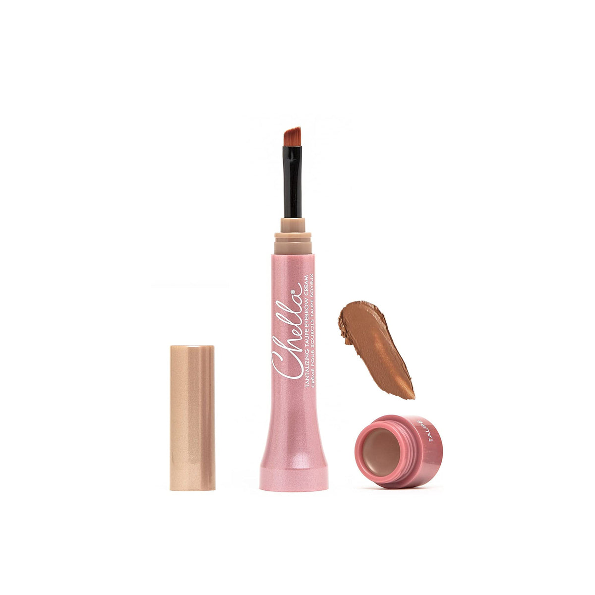 Chella Eyebrow Cream - Tantalizing Taupe, Vegan, Cruelty Free, Long Lasting, Water Resistant Pom