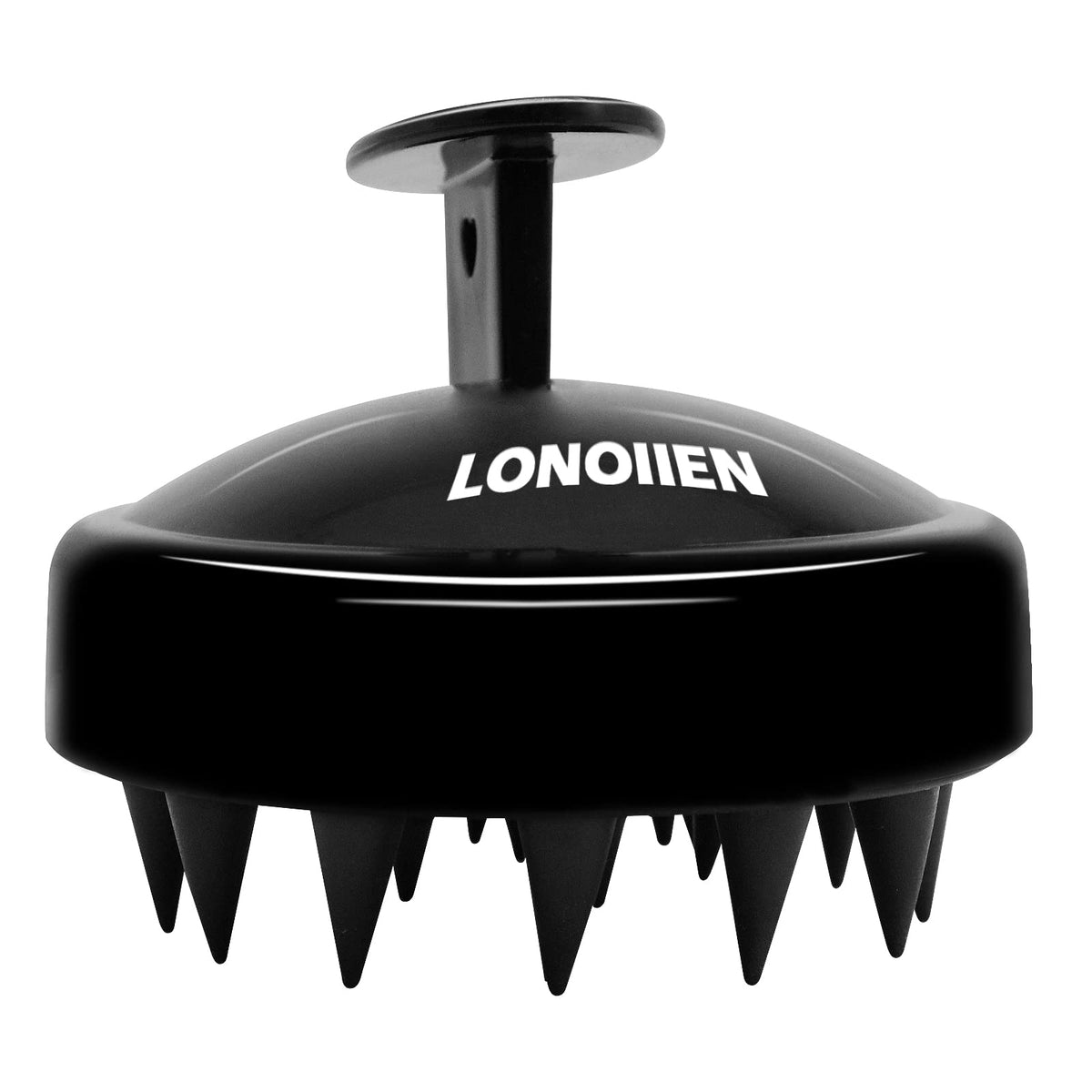 Lonoiien Hair Scalp Massager Brush - Soft Silicone Shampoo Brush For Hair Growth & Dandruff Relief, Black