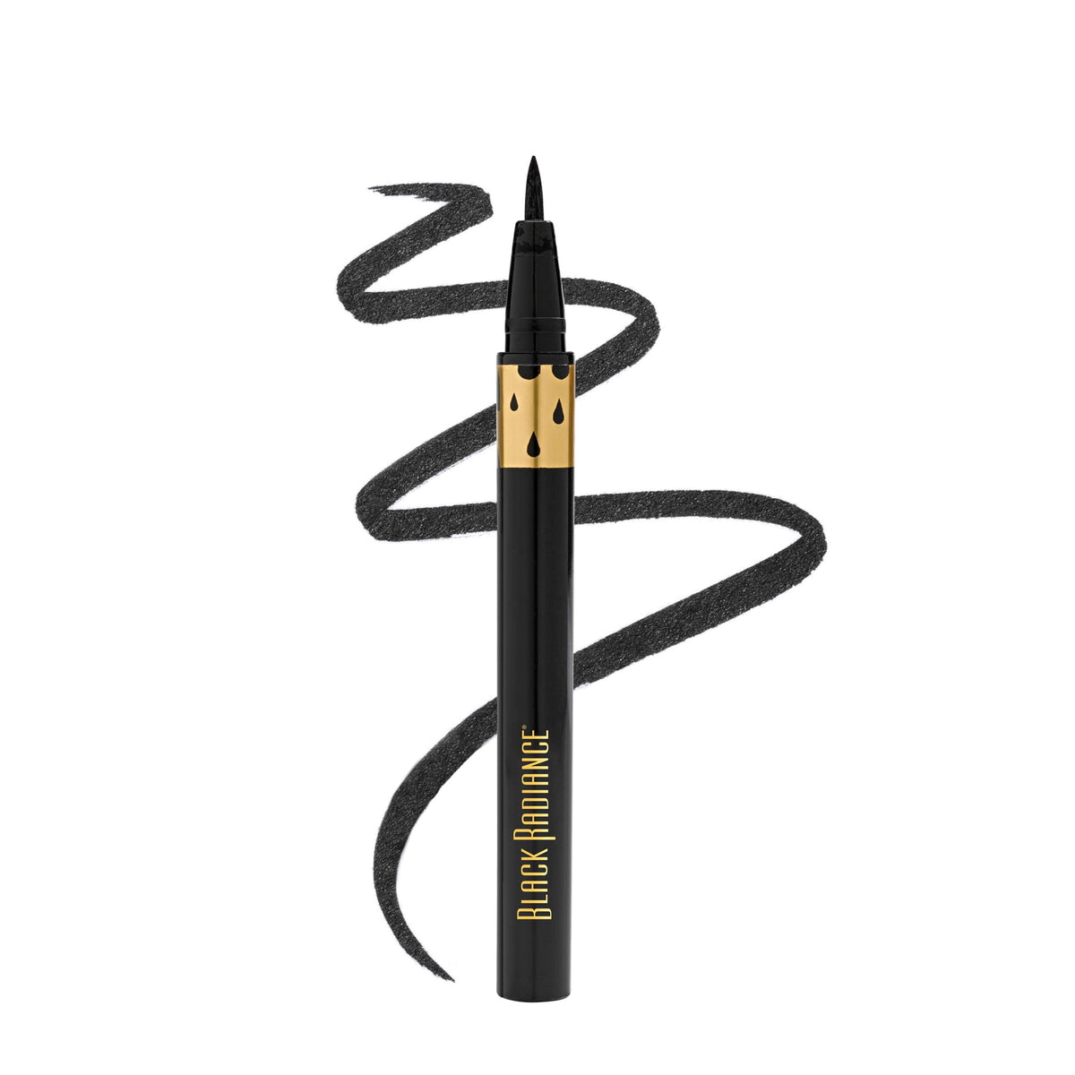 Black Radiance Fine Line Waterproof Liquid Eyeliner Pen - Black Velvet, 0.3 Fl Oz