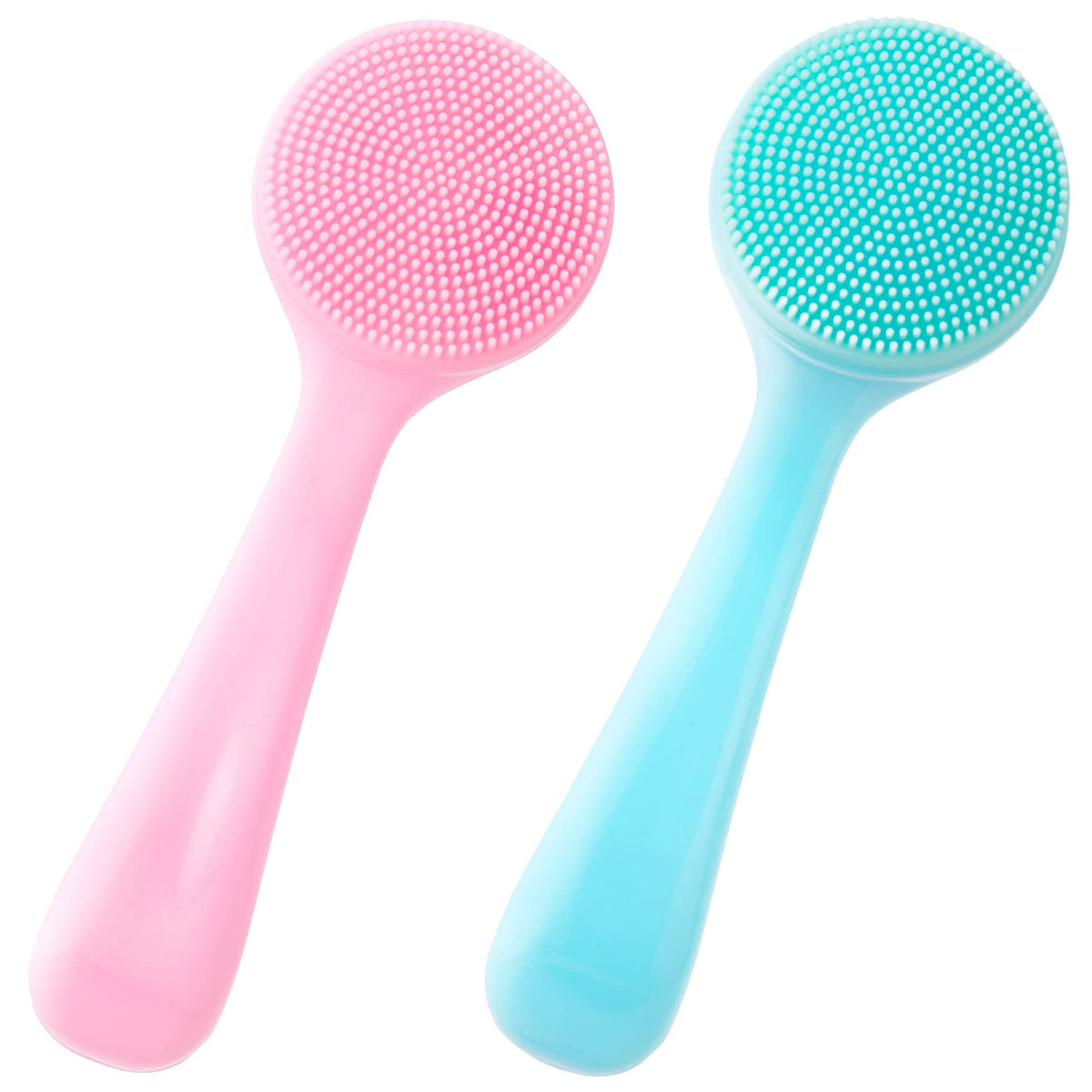 Hinzic 2-Pack Silicone Facial Cleansing Brush - Waterproof Exfoliator For Blackheads & Makeup Removal