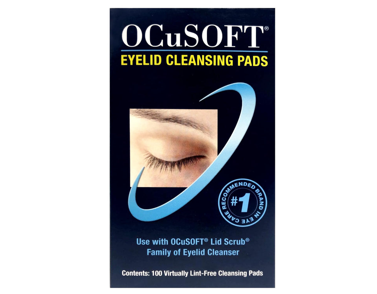 Ocusoft Eyelid Cleansing Replacement Pads, White, 100 Count - Gentle Cotton Care