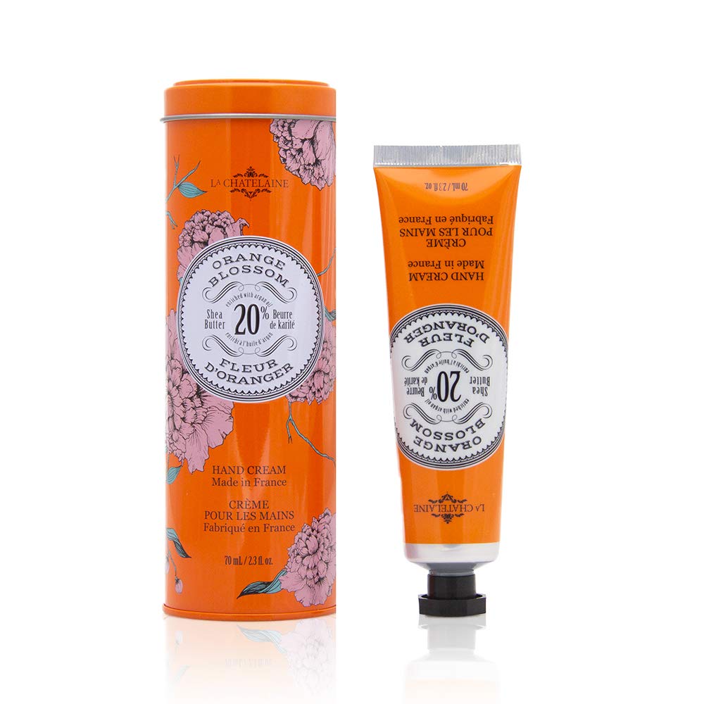 La Chatelaine Shea Butter Hand Cream, 70Ml, Natural & Organic, Gift Tin, Orange Blossom