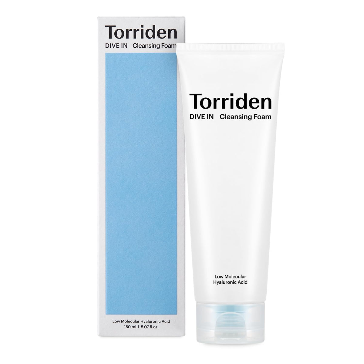 Torriden Dive-In Cleansing Foam Face Wash - Hydrating Daily Cleanser For Sensitive Skin, 5.07Oz