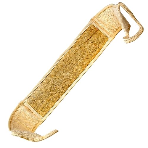 Spa Destinations Natural Loofah Back Strap - Terry Cloth Bath & Shower Exfoliator