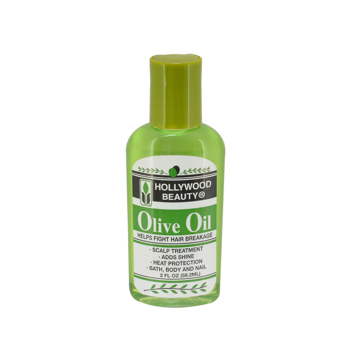 Hollywood Beauty Olive Hair Oil 2 Oz - Moisturizes, Adds Shine, Heat Protection, Fights Breakage