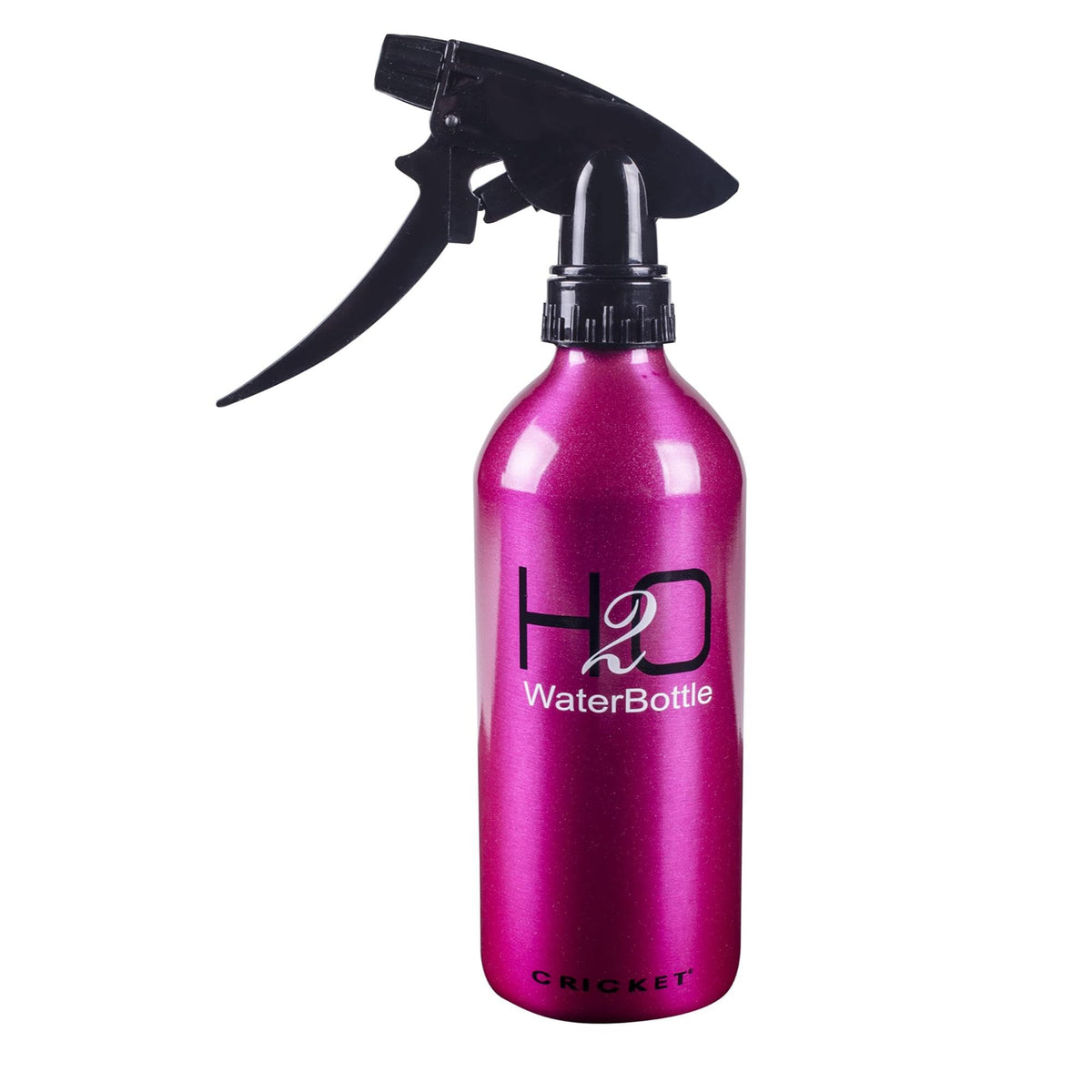 Cricket H2O Spray Bottle - 13.5Oz Pink Aluminum, Adjustable Nozzle For Hair Styling & Barber Use