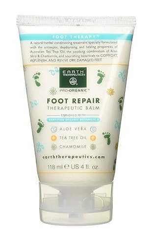 Earth Therapeutics Foot Repair Balm - 4 Oz Moisturizing Treatment For Dry Cracked Feet