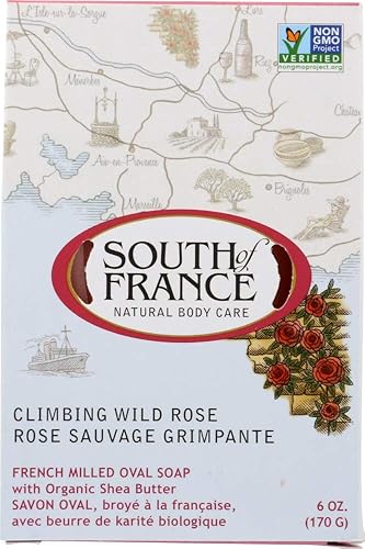 South Of France Climbing Wild Rose Soap With Organic Shea Butter, 6 Oz - French Milled Bar