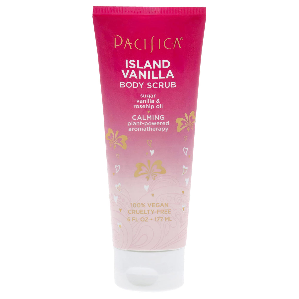 Pacifica Beauty Island Vanilla Body Scrub, Exfoliating Sugar & Rosehip Oil, Vegan, 6 Oz