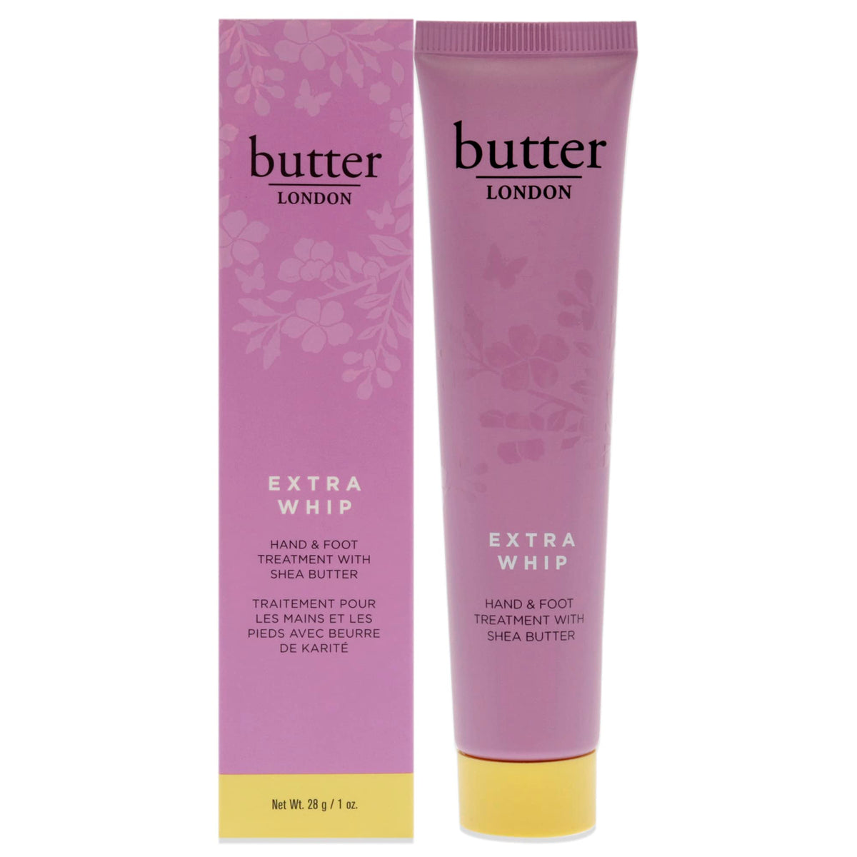 Butter London Extra Whip Hand & Foot Treatment, Vegan Shea & Cocoa Butter, 1 Oz, Hydrates Skin