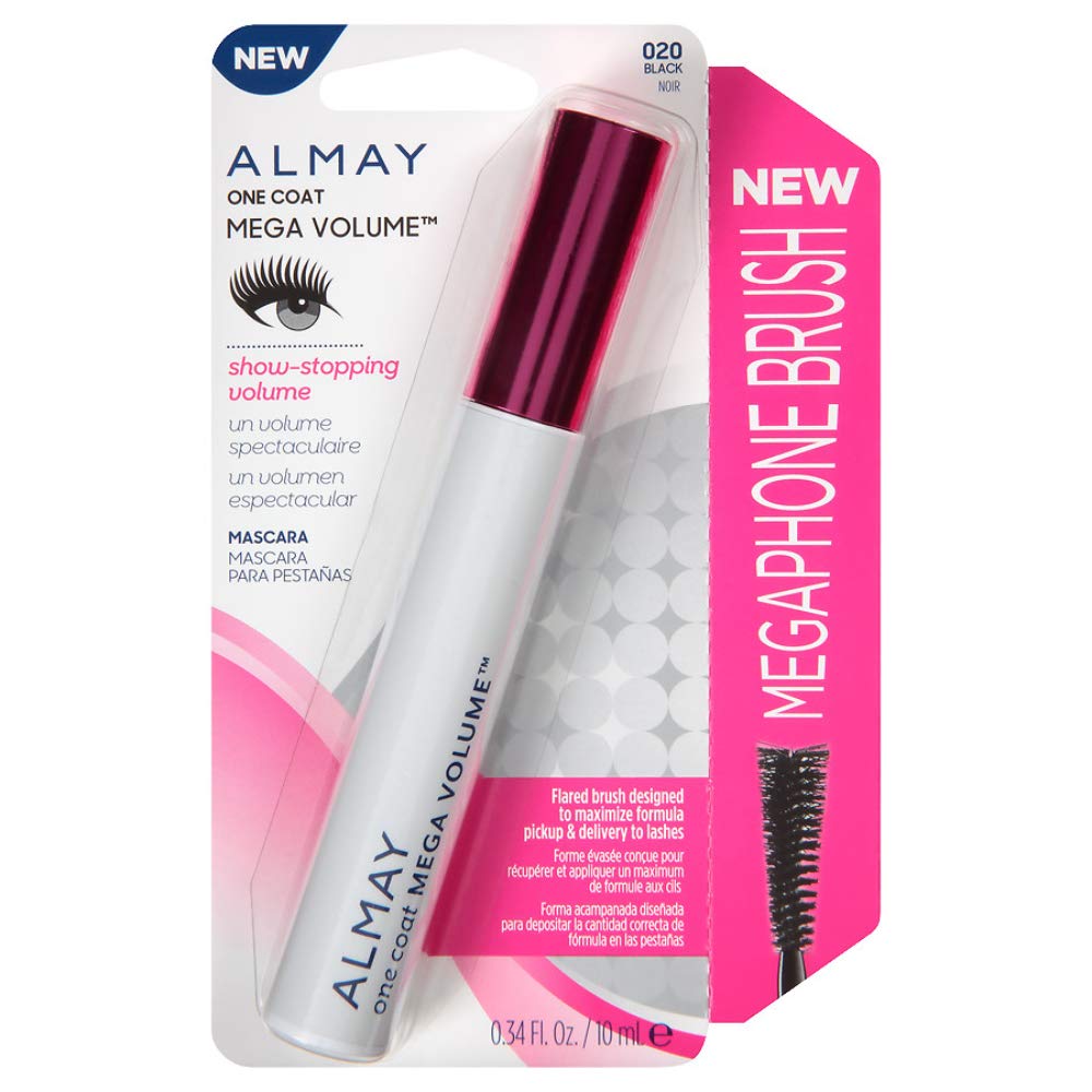 Almay Mega Volume Mascara - Black, 0.34 Fl. Oz. - Long-Lasting, Clump-Free Volume