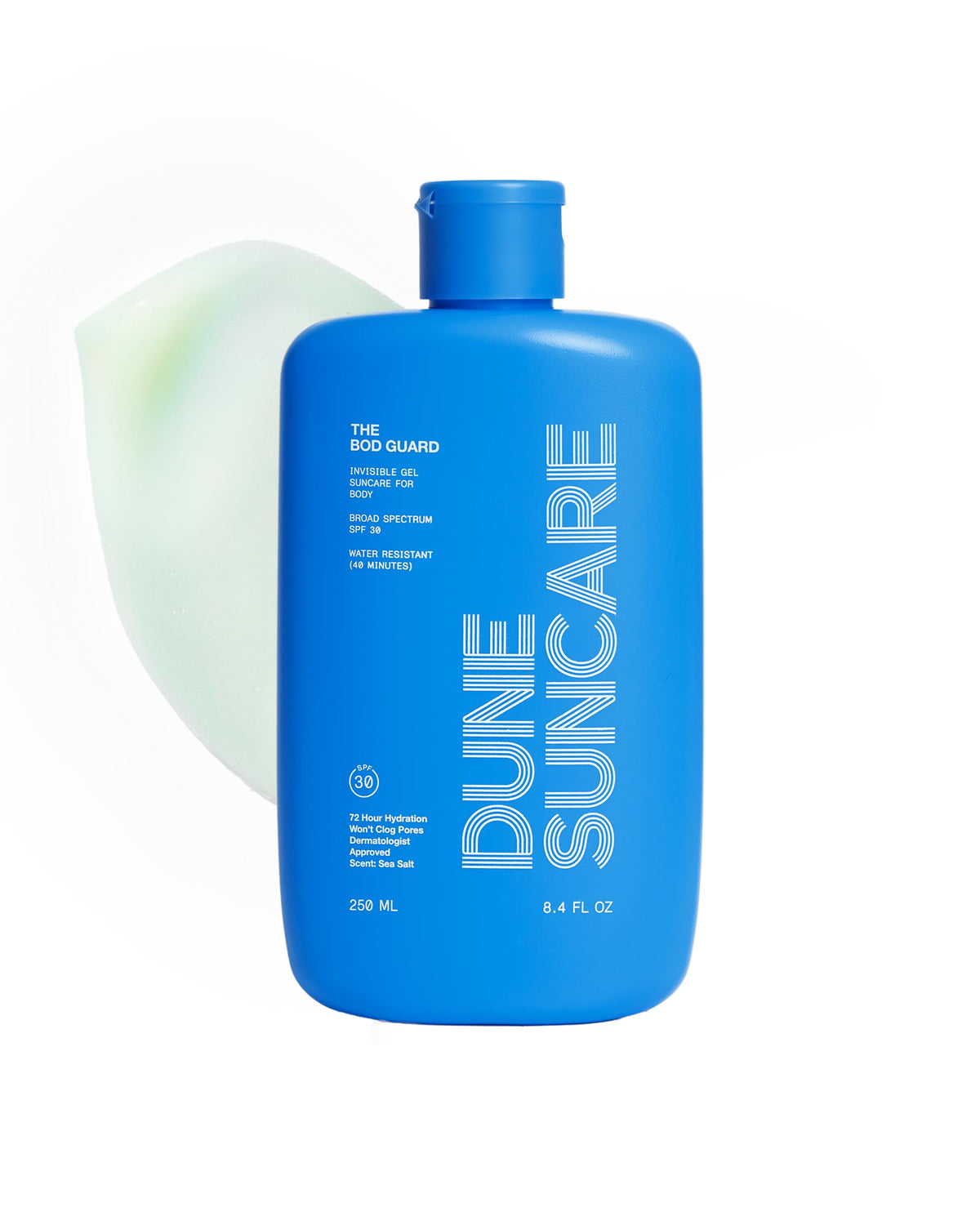 Dune Suncare Bod Guard Spf 30 Invisible Gel Sunscreen, 8.4 Fl Oz, Water Resistant, Non-Greasy