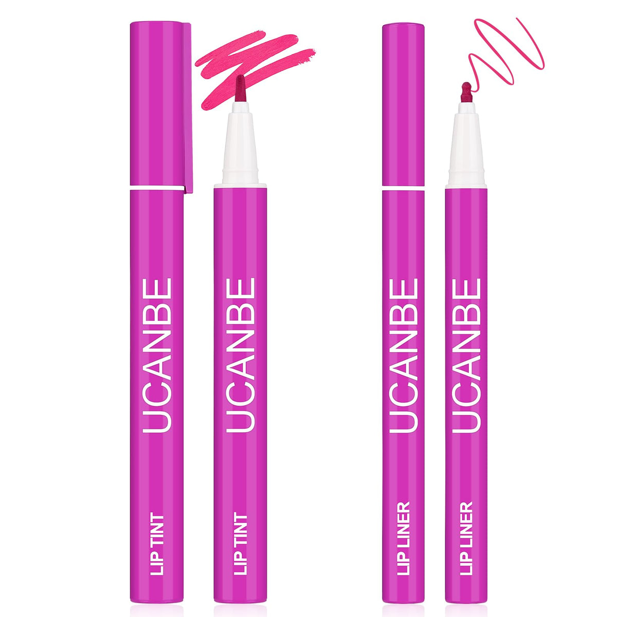 Ucanbe Matte Lip Tint Stain Set - 1 Lip Stain & 1 Liner, Waterproof, Long Lasting, 