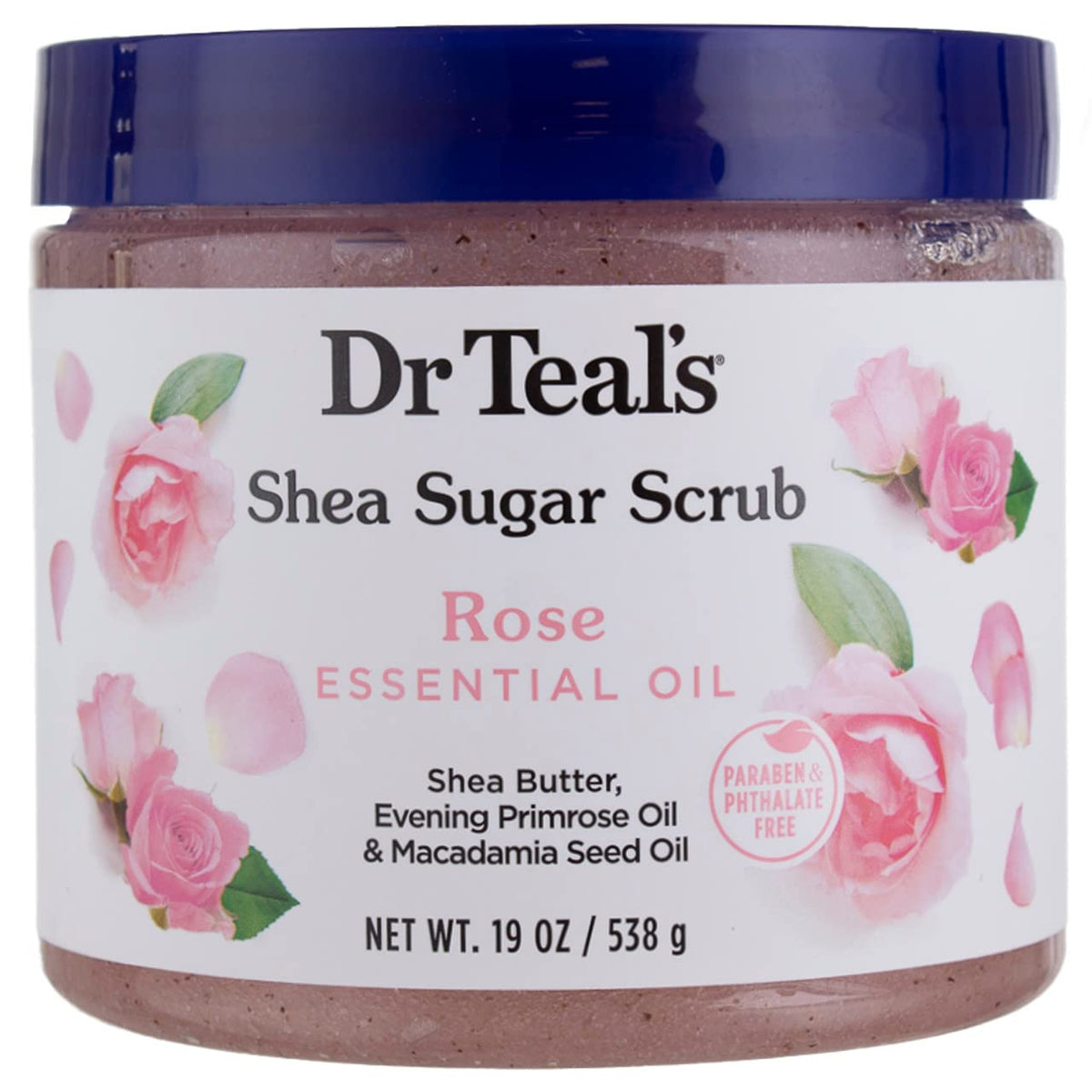 Dr. Teal'S Shea Sugar Scrub Rose - 19 Ounce Jar For Soft, Smooth Skin