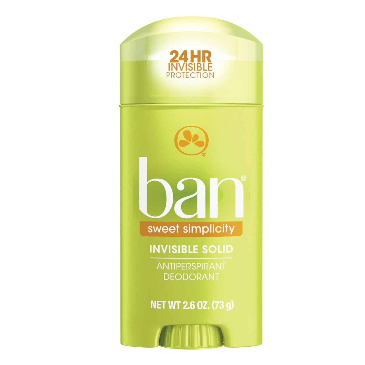 Ban 24-Hour Invisible Antiperspirant Deodorant For Women & Men, 2.6Oz, Odor-Fighting